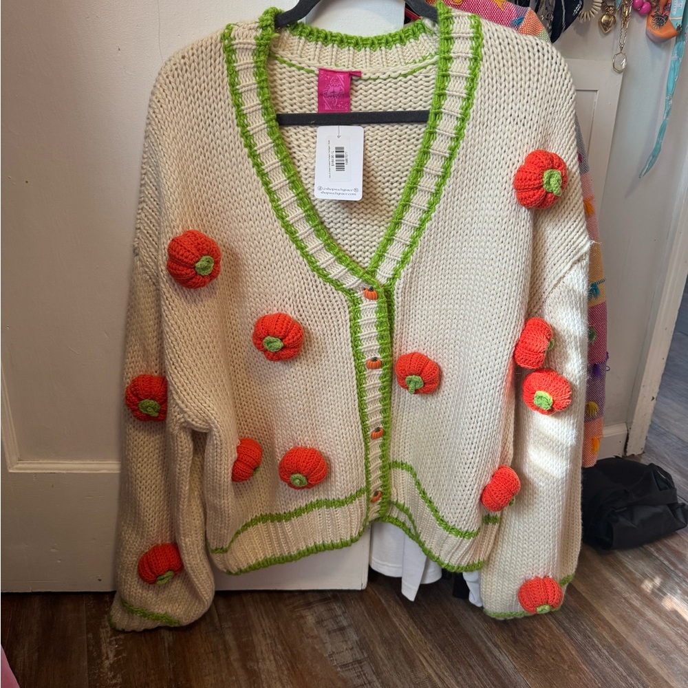 Queen of Sparkles - Pumpkin Cardigan